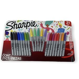 Markers Bold Fine Tip  Assorted Colors 21 Count NEW Art Crafts school